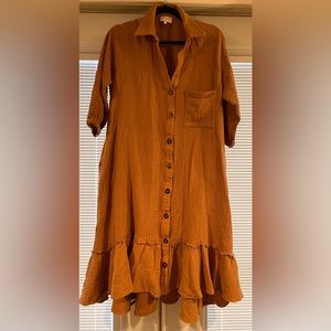 NWOT Entro button down dress. SZ L